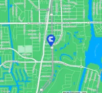 Map indicating location of Boca Raton Financial Center for Google Maps.