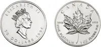 Platinum Canadian Maple Leaf coin